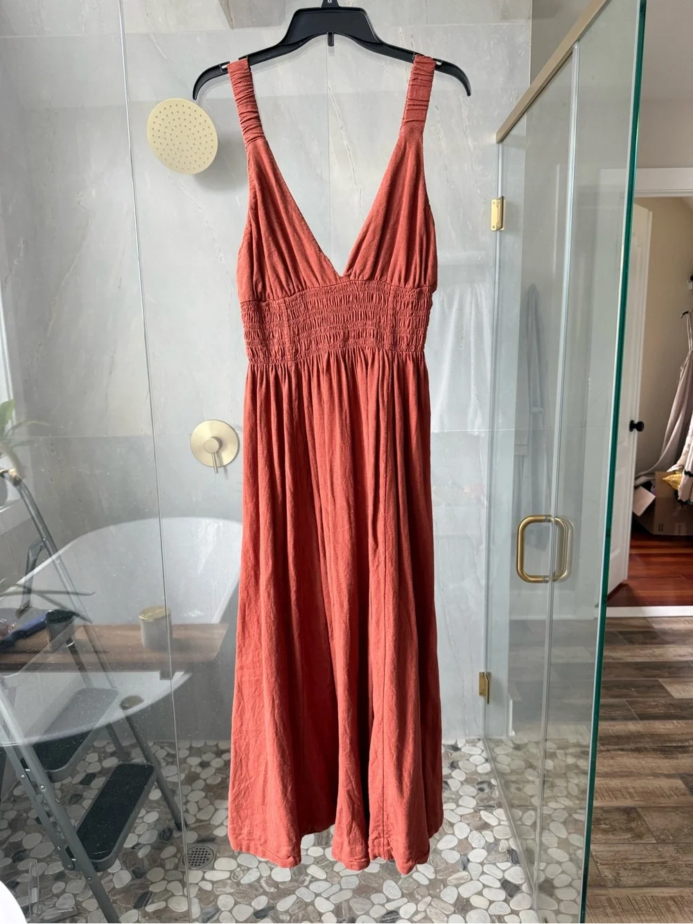 Abercrombie & Fitch Scrunchie Strap Maxi Dress